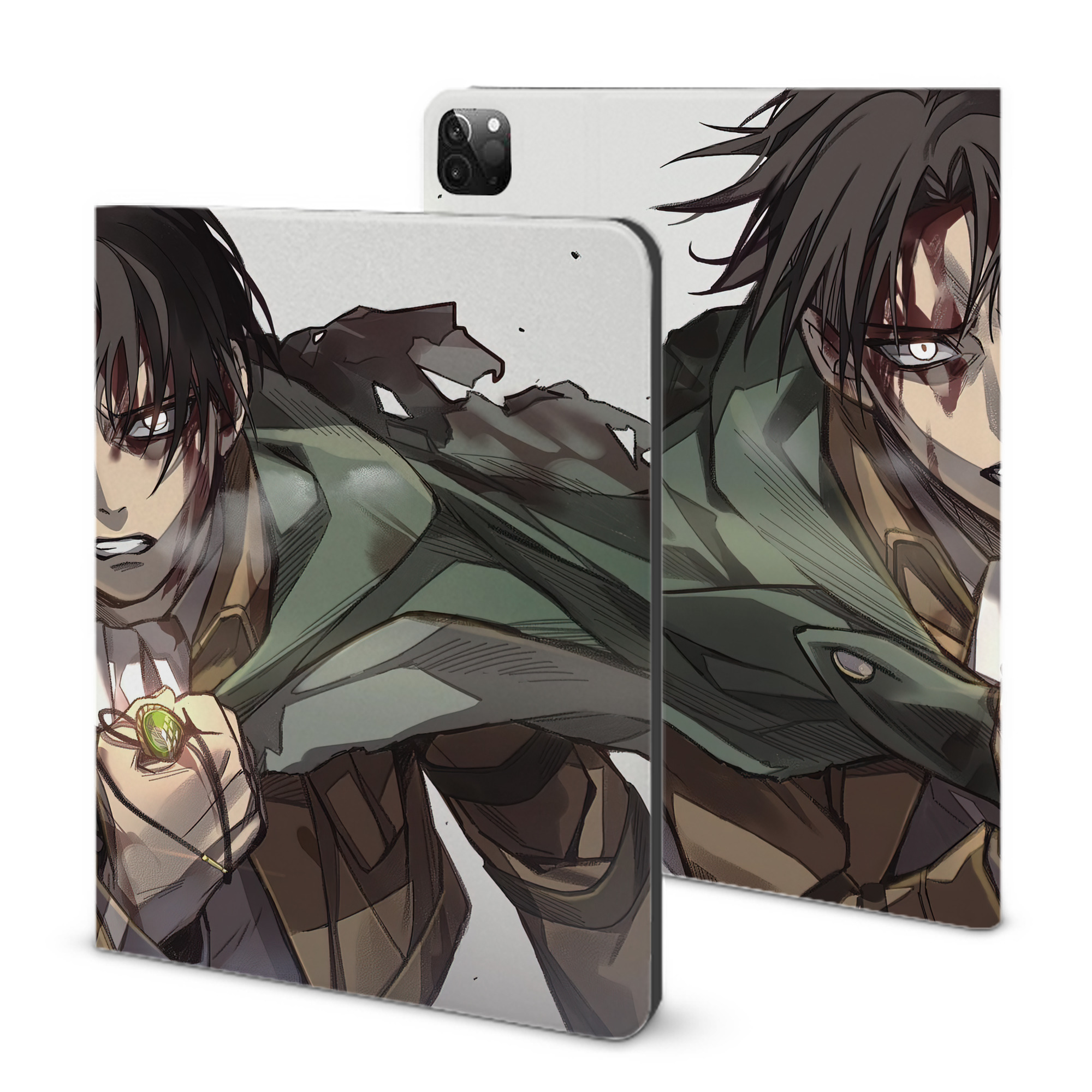 （画像用） 進撃の巨人 Attack on Titan IPadケース ペンホルダー付き ブックスタイルデザイン
